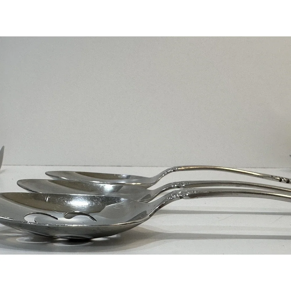 Oneida Community Brahms Stainless Steel Serving Set Spoons 9 PIECES READ
